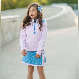 NWT girls Love+Grow Clothing Co Matching Set skirt (10) and 1/4 zip jacket (12)